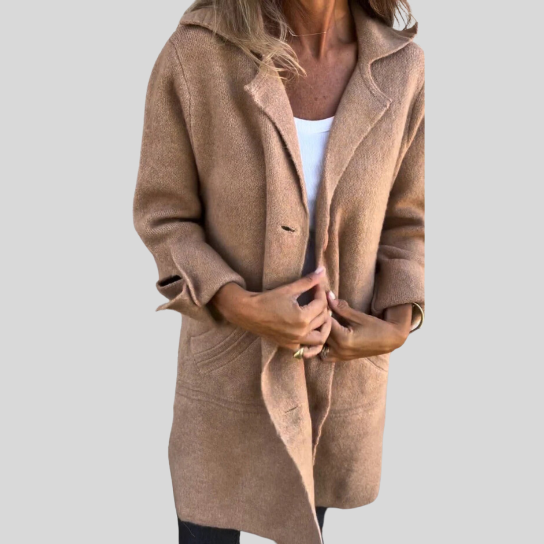 Felicia | Damen Wintermantel mit Knöpfen und Taschen