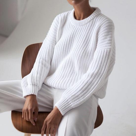 Elisa | Damen Winterpullover mit Rippstruktur