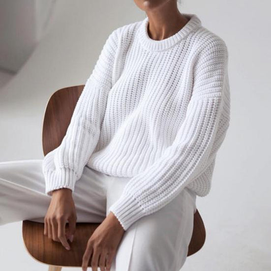 Elisa | Damen Winterpullover mit Rippstruktur