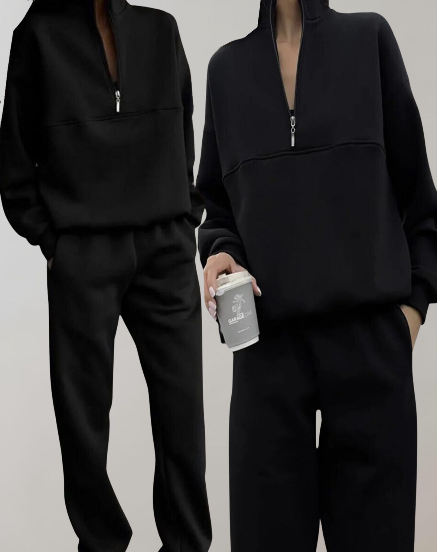 Maria | Damen Half-Zip Loungewear Set mit lockerer Passform