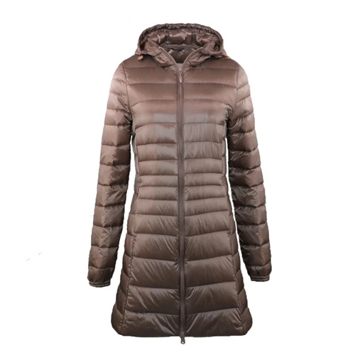Gabriela | Damen Winter-Steppmantel mit Kapuze und Reißverschluss