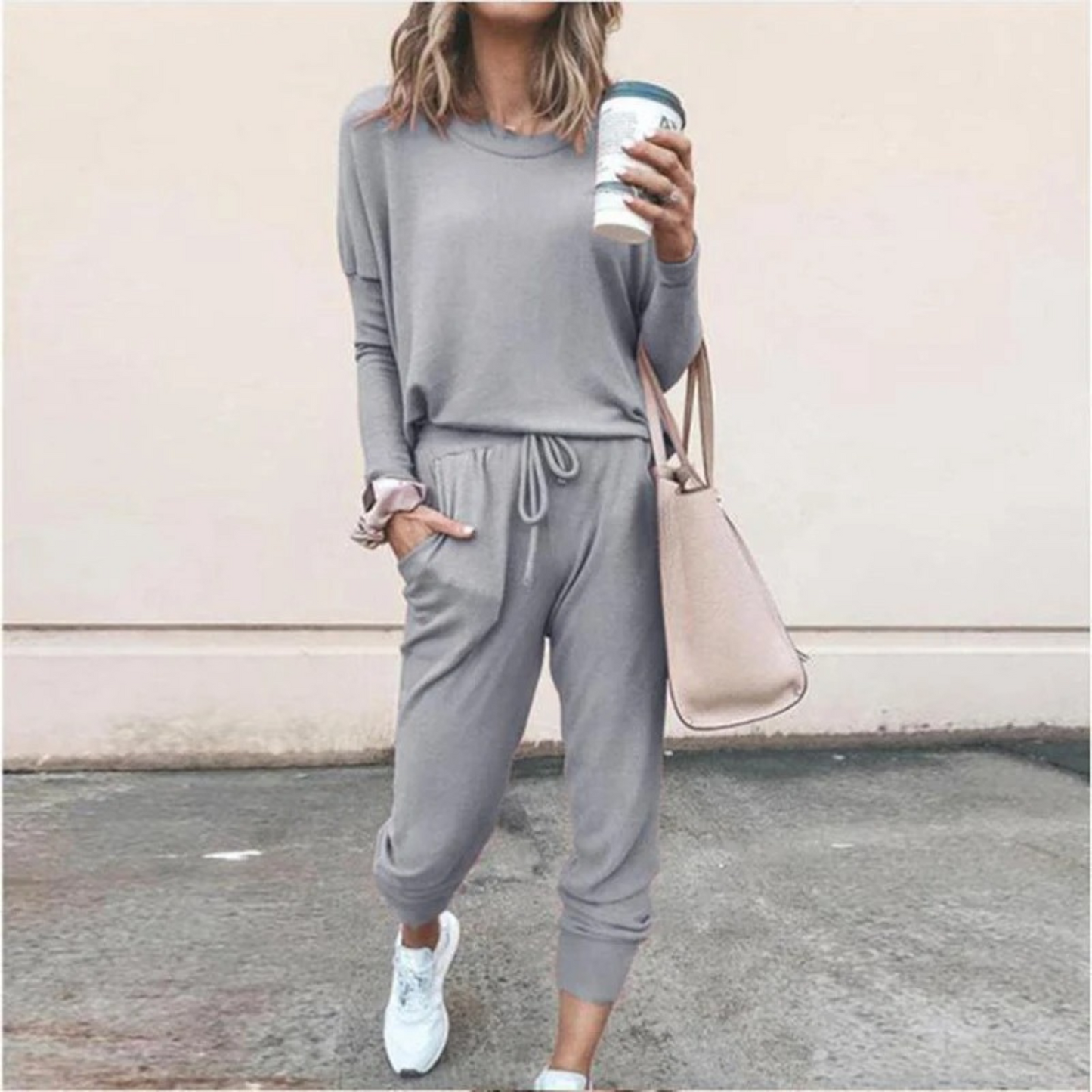 Natalie | Damen Zweiteiliges Lässiges Jogger Lounge Set