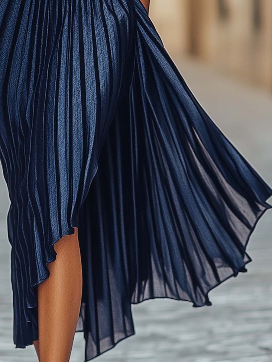 Kirsten | Elegantes One-Shoulder Plissiertes Kleid