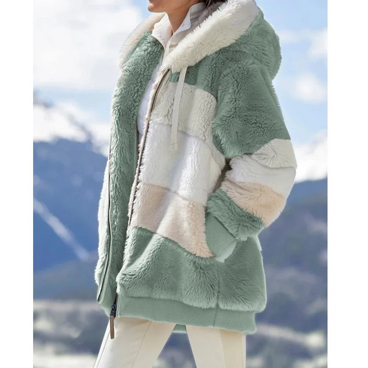Jana | Kuschelige Teddyjacke mit Kapuze