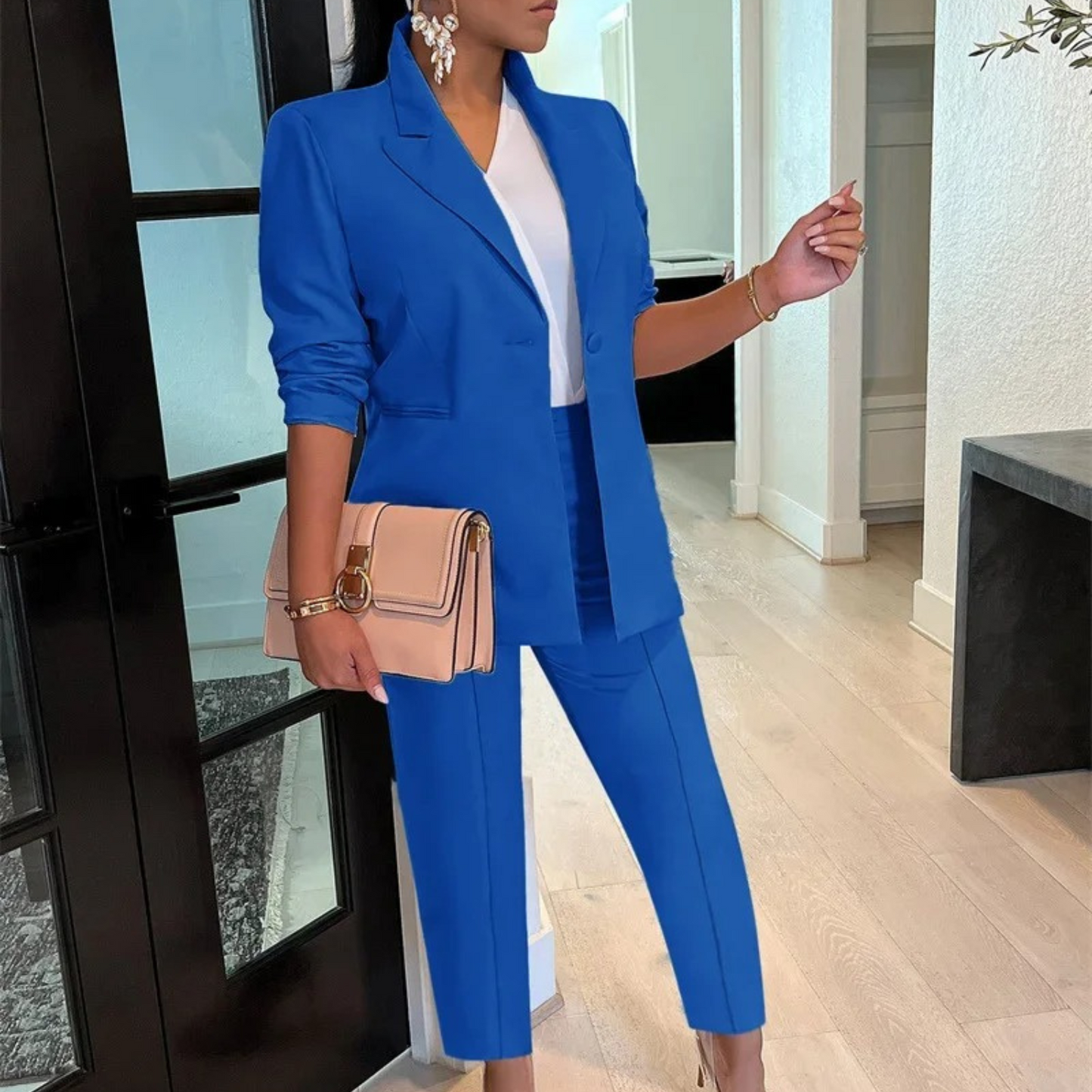 Nadine | Damen Eleganter Zweiteiliger Business Hosenanzug