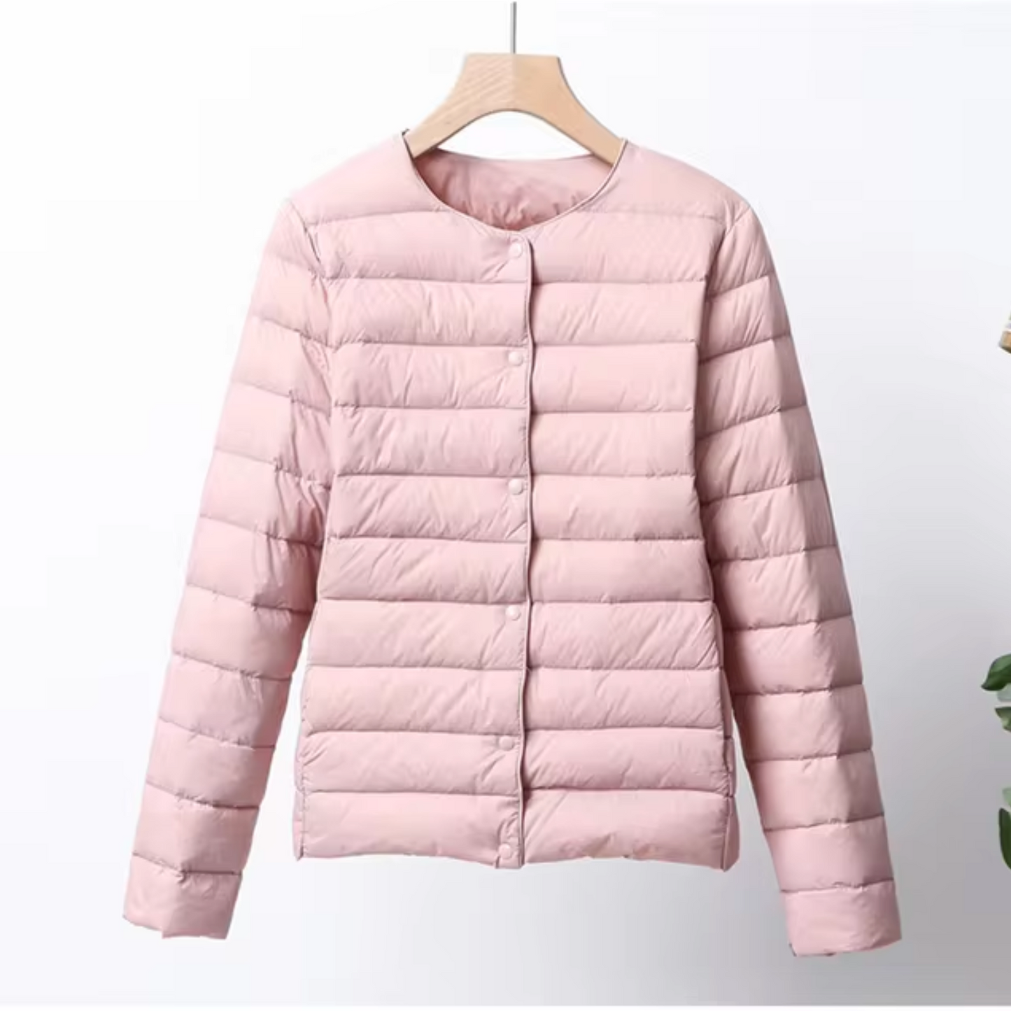 Lara | Damen Ultra Leichte Steppjacke mit Druckknöpfen