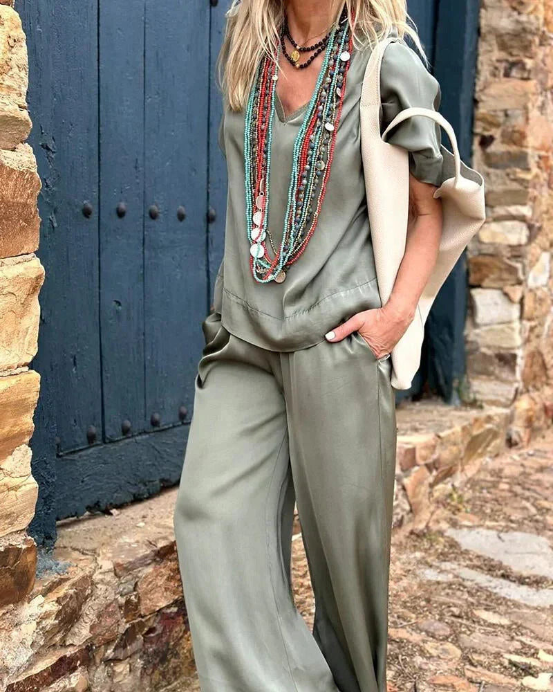 Carmen | Damen Elegantes Zweiteiliges Outfit mit lockerem Schnitt