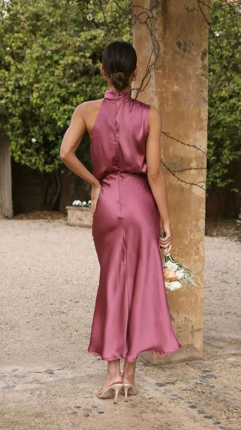 Helga | Elegantes Und Stilvolles Drapiertes Midikleid