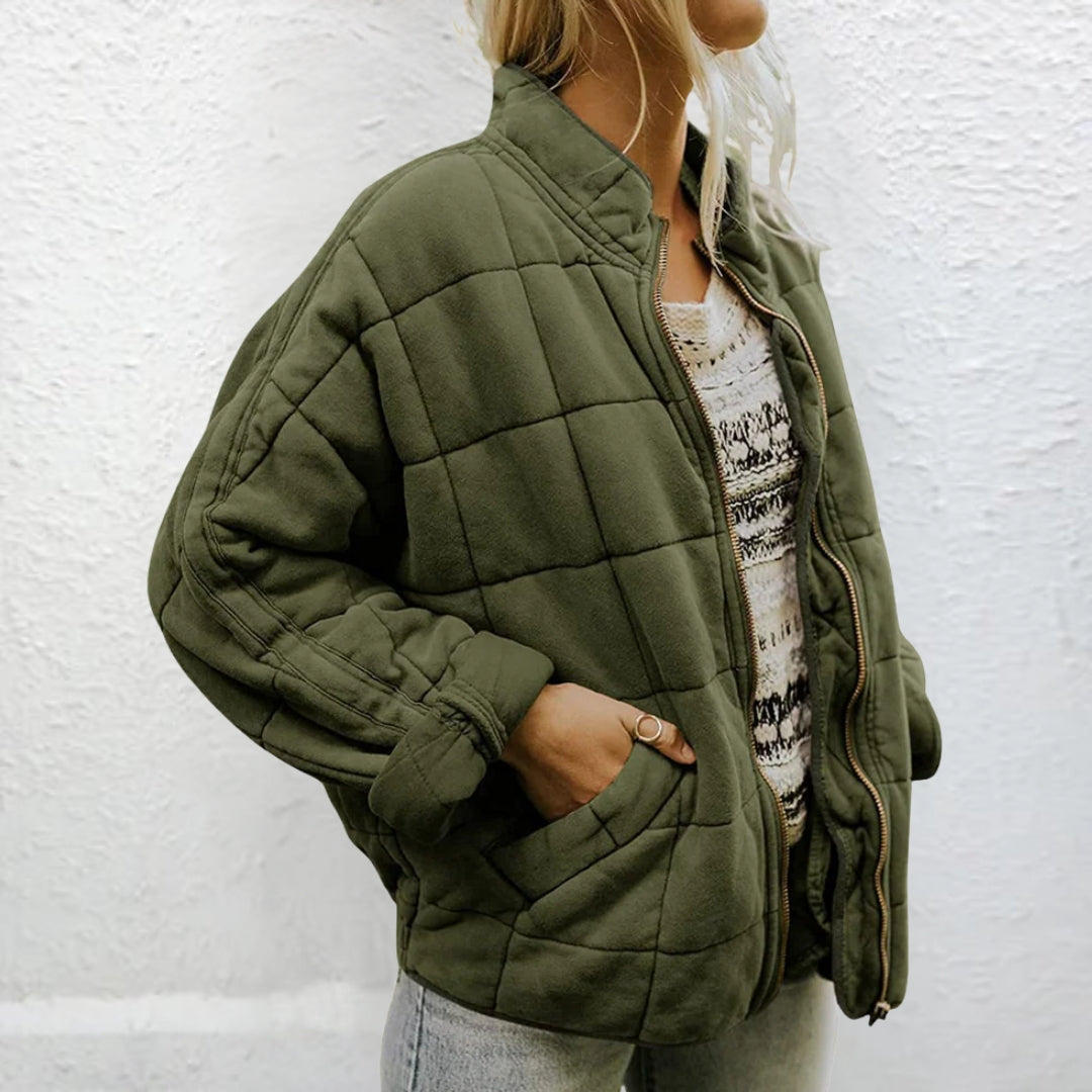 Sophia | Damen Winter Steppjacke mit Reißverschluss