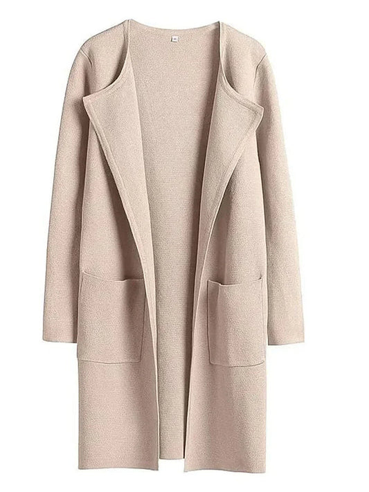 Bettina | Damen Kuschelige Winterstrickjacke mit Taschen