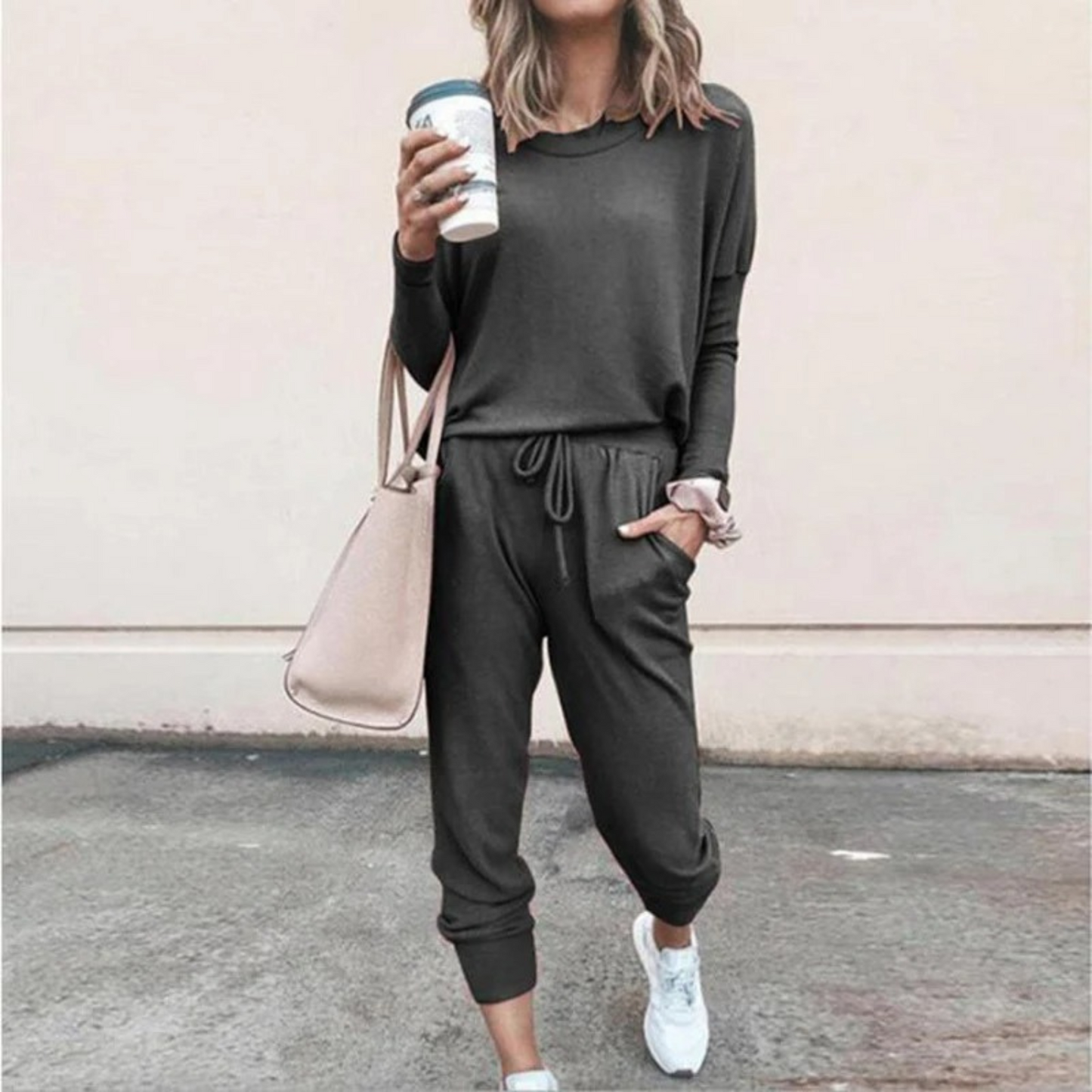 Natalie | Damen Zweiteiliges Lässiges Jogger Lounge Set