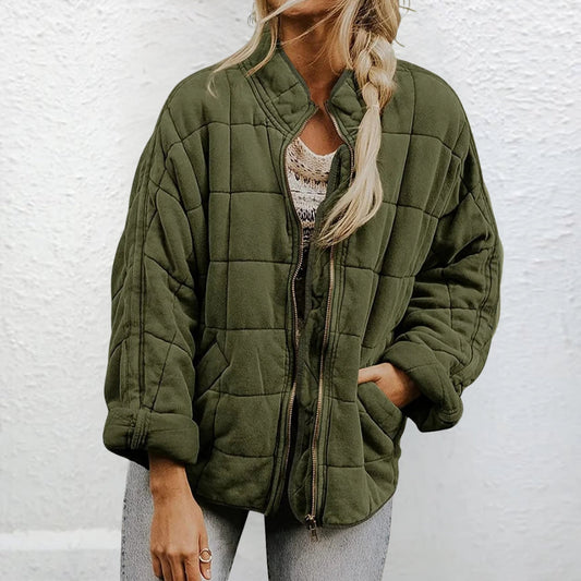 Sophia | Damen Winter Steppjacke mit Reißverschluss