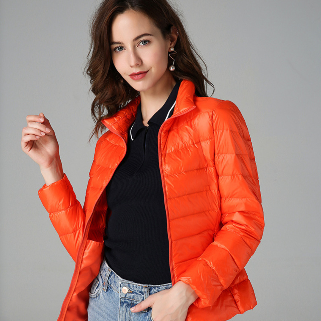 Sabina | Leichte Damen Winter-Pufferjacke mit Reißverschluss