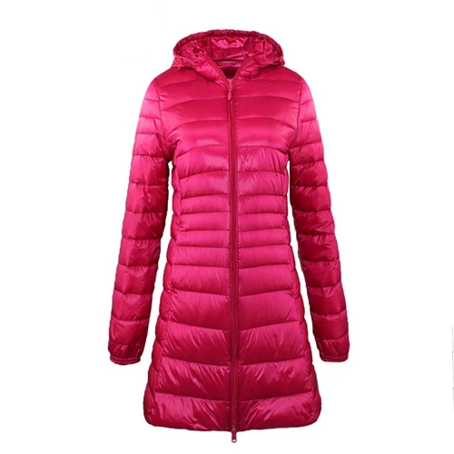 Gabriela | Damen Winter-Steppmantel mit Kapuze und Reißverschluss
