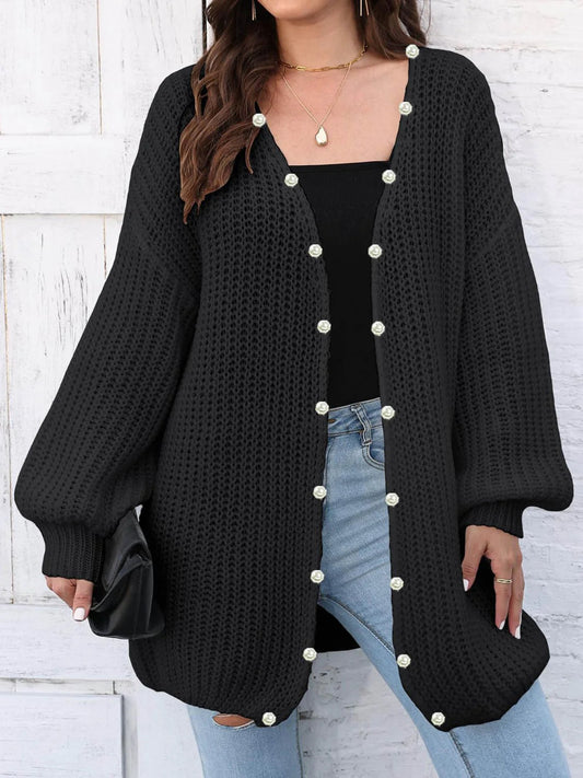 Lilian | Eleganter Damen-Cardigan mit Perlenknöpfen