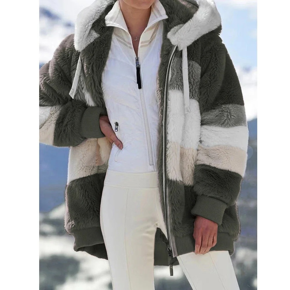 Jana | Kuschelige Teddyjacke mit Kapuze