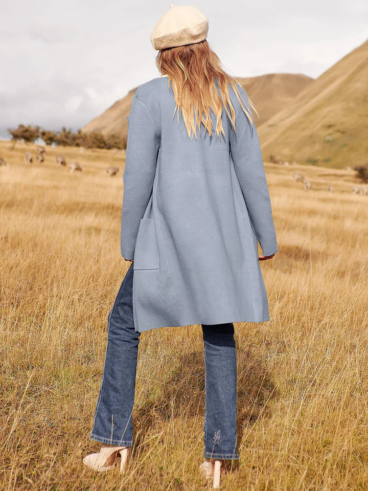 Bettina | Damen Kuschelige Winterstrickjacke mit Taschen