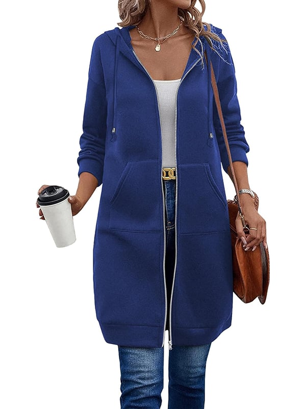 Gabriela | Damen Lange Winterjacke mit Kapuze