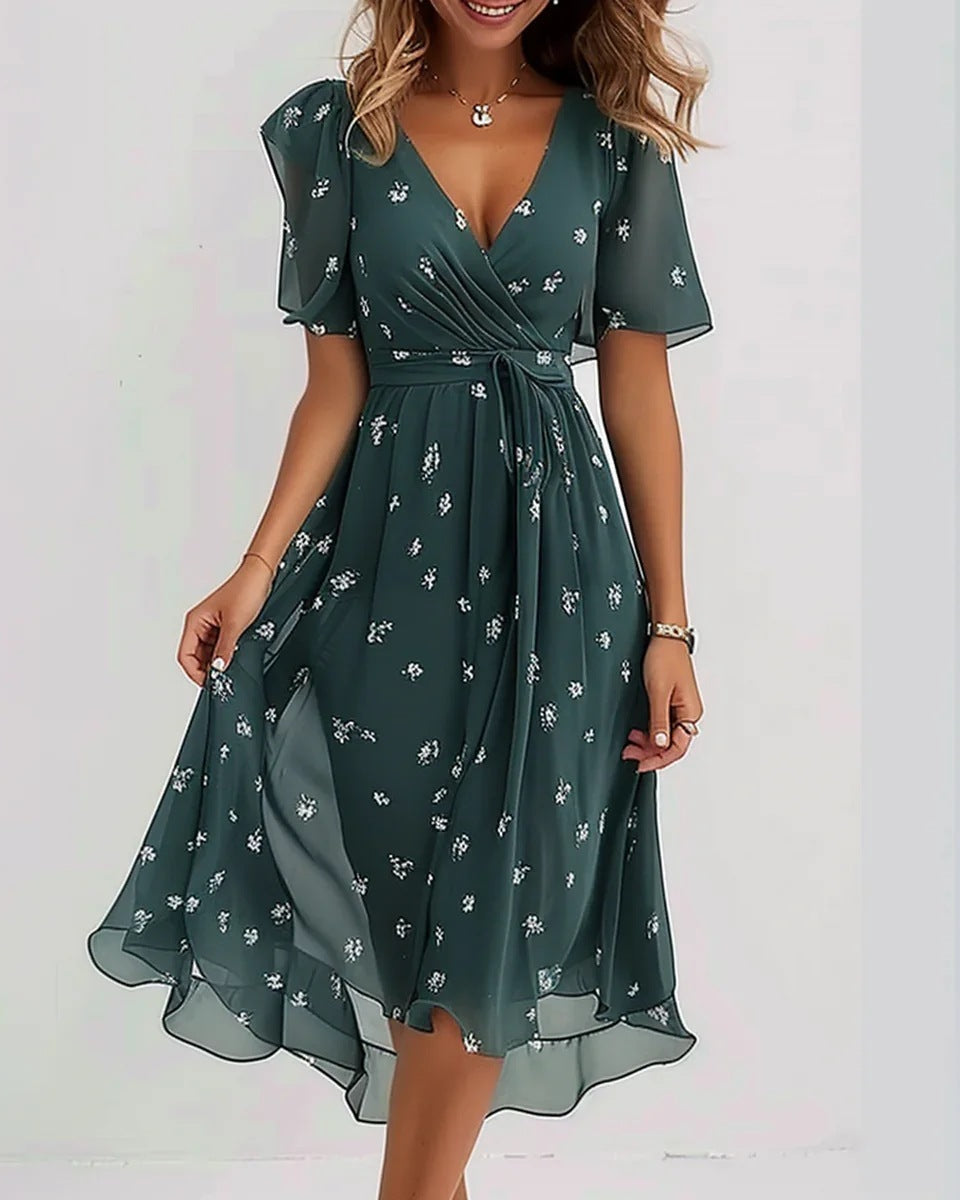 Nicole | Elegantes Sommerkleid mit Kurzarm Damen