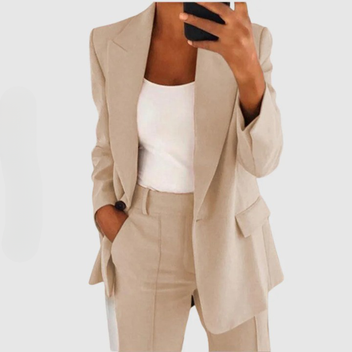 Edith | Damen Elegantes Blazer und Hose Set