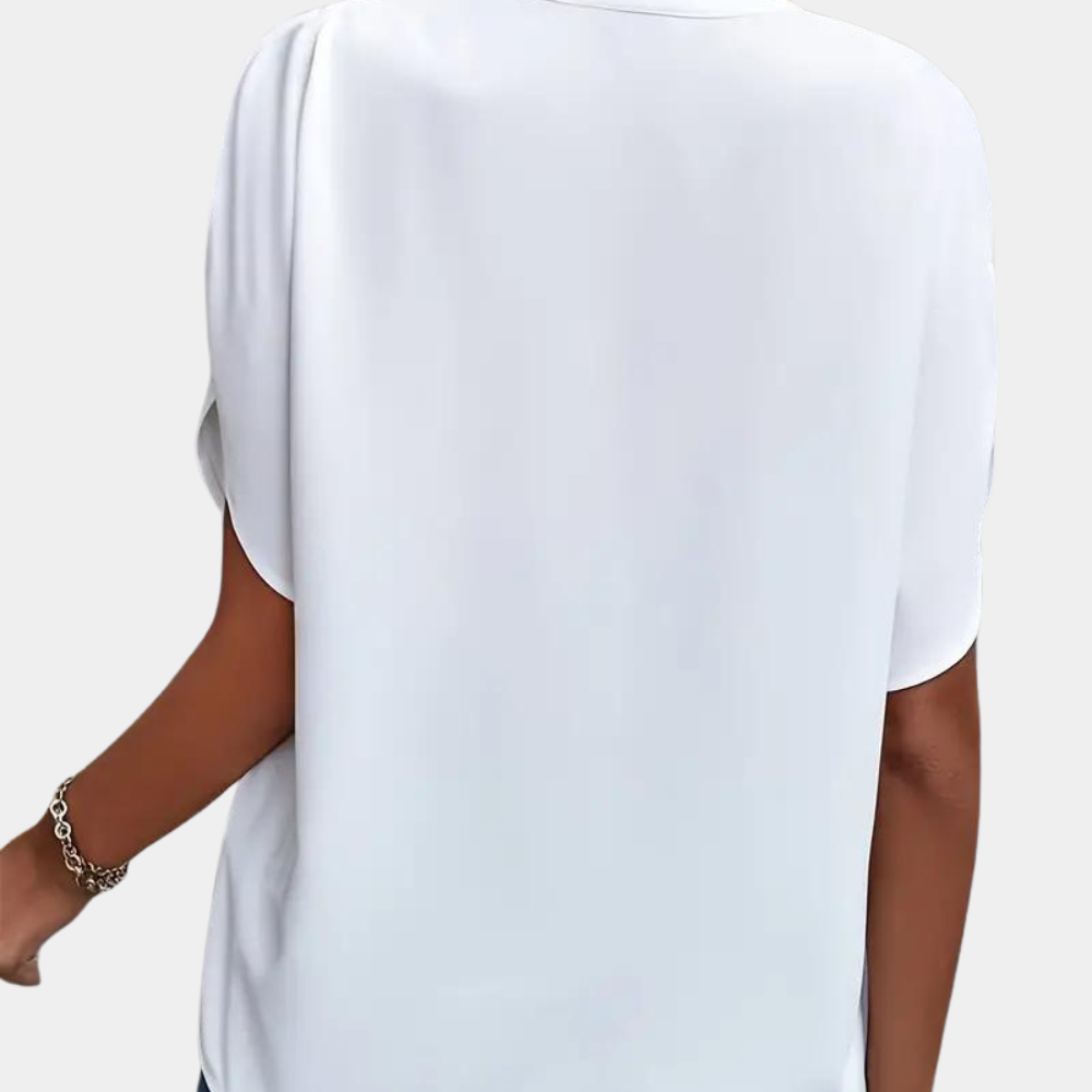 Regine | Stylische Damenbluse mit V-Ausschnitt