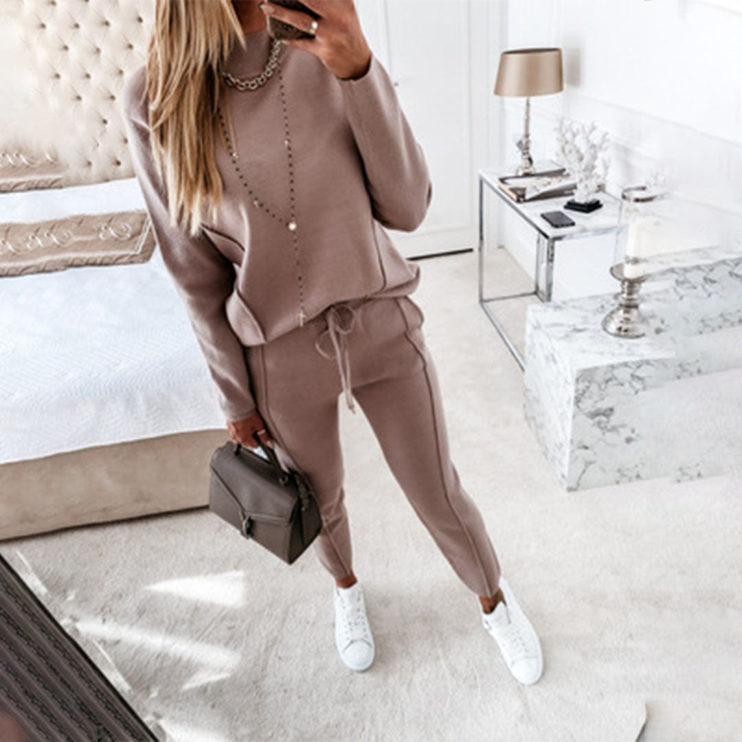 Julia | Damen Trainingsanzug Set Oversized Pullover & Slim Joggerhose