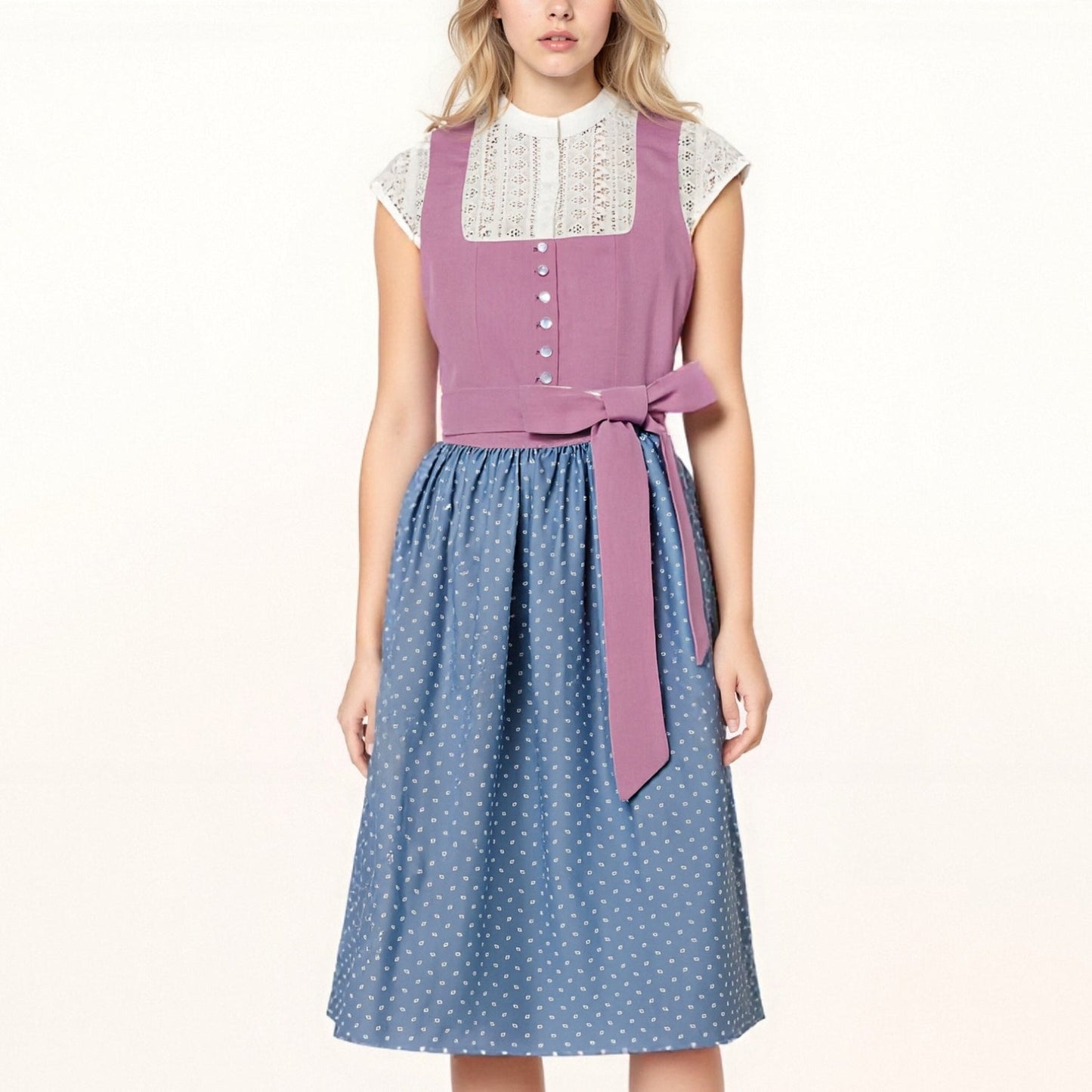 Bettina | Damen Oktoberfest Bayerisches Dirndlkleid mit Schleife