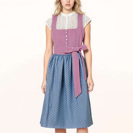 Bettina | Damen Oktoberfest Bayerisches Dirndlkleid mit Schleife
