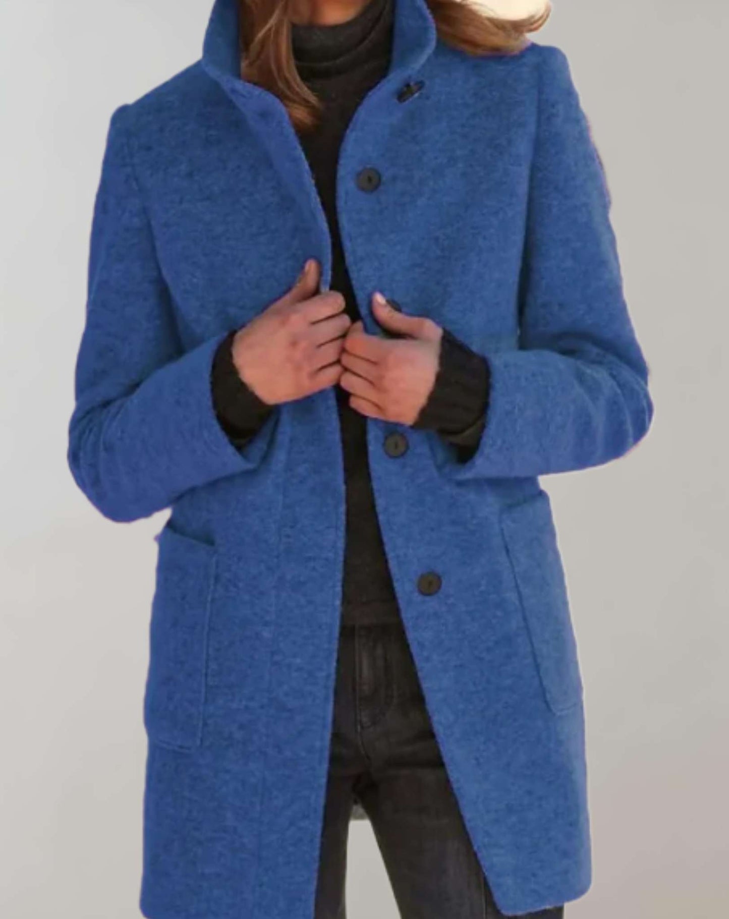 Britta | Stylischer Wintermantel mit Hohem Kragen