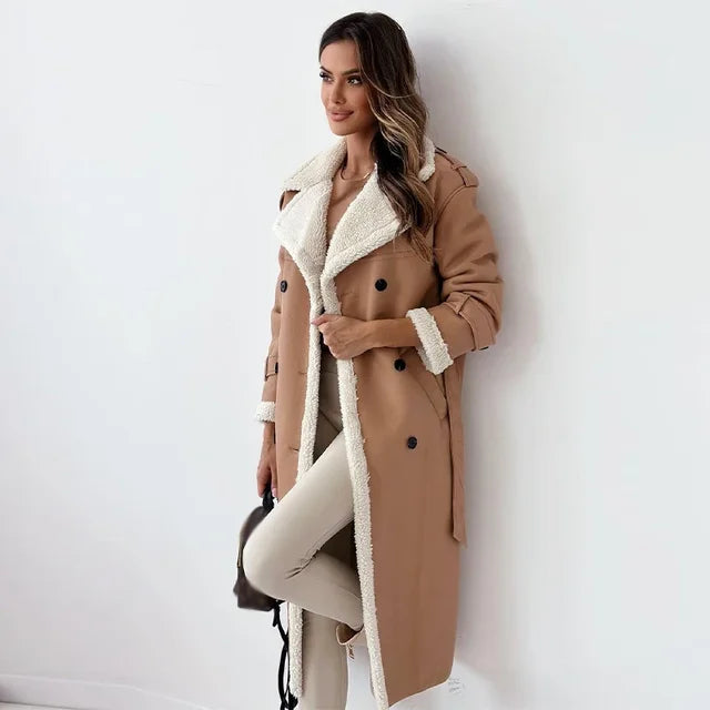 Helga | Damen Winter-Langmantel aus Lammfell