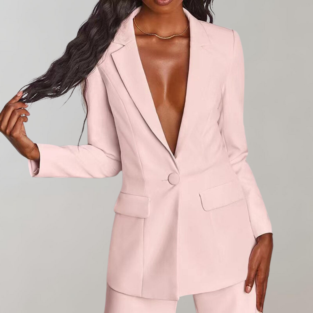 Lara | Damen Stilvolles Blazer und Weite Hose Outfit