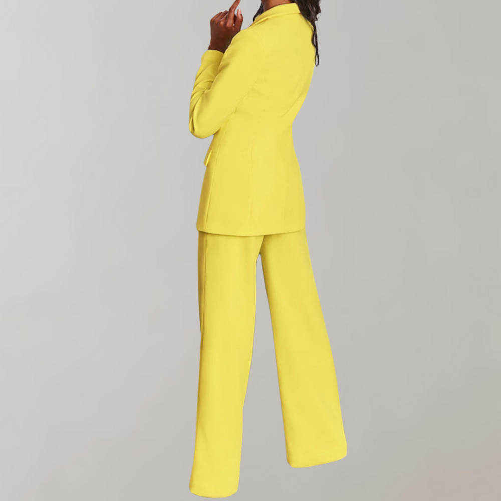 Lara | Damen Stilvolles Blazer und Weite Hose Outfit