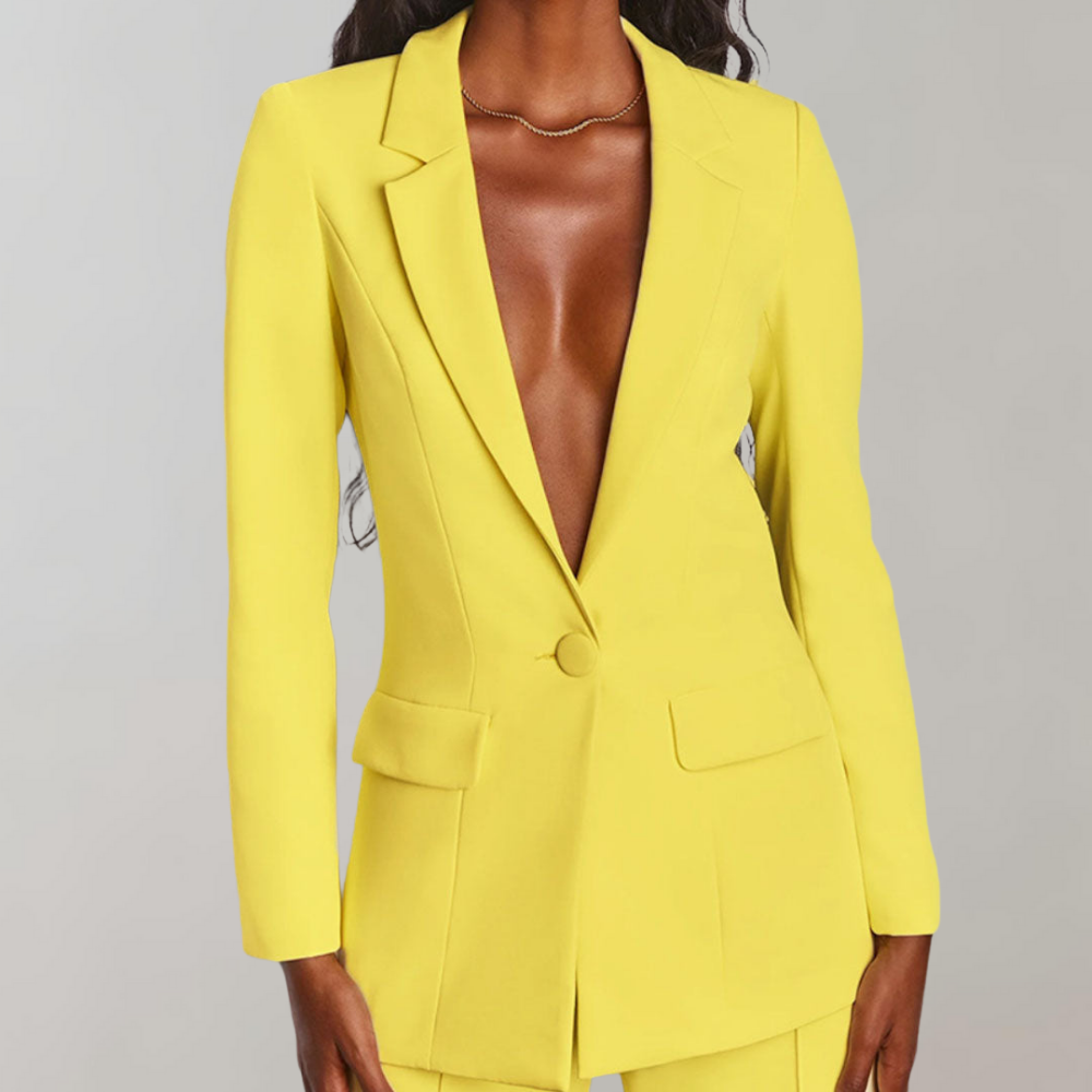 Lara | Damen Stilvolles Blazer und Weite Hose Outfit