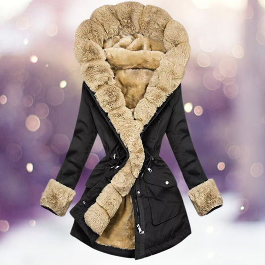Daniela | Damen Winterparka mit weißem Fell
