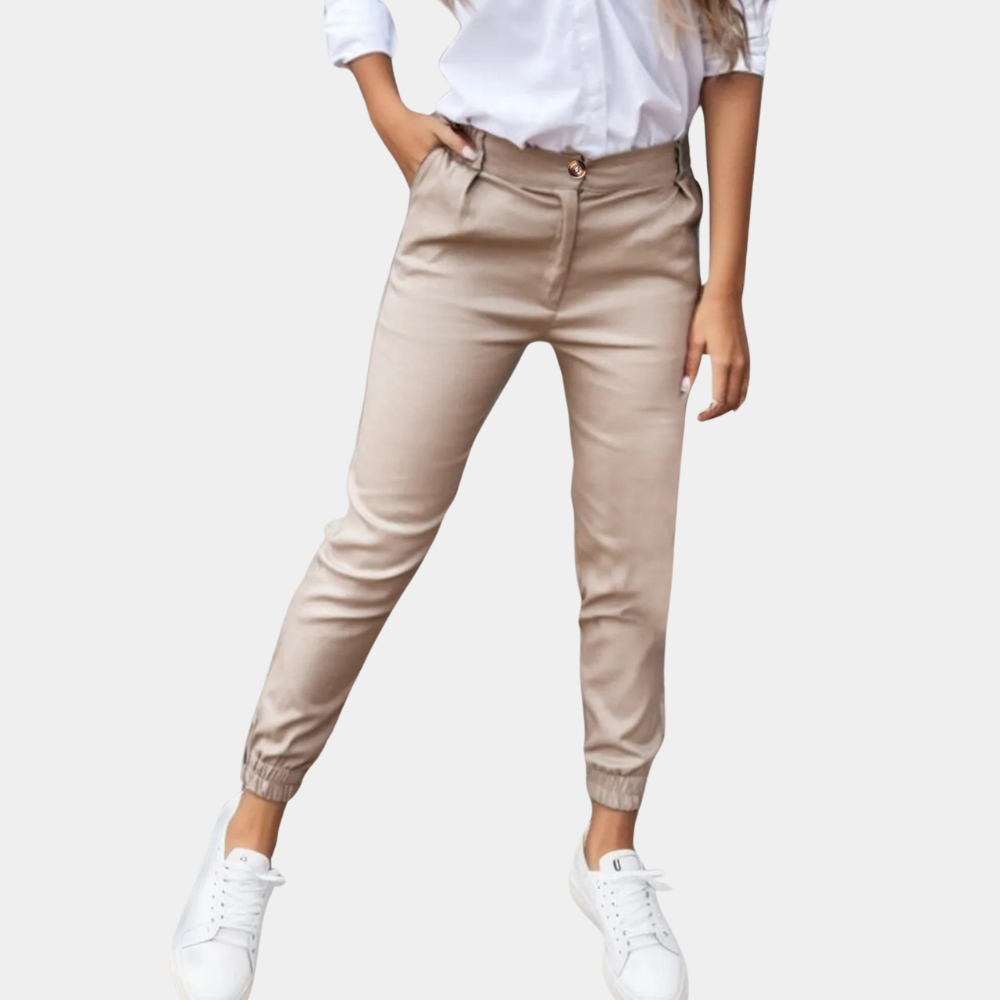 Carolin | Women’s Slim Fit Elastic Ankle Trousers