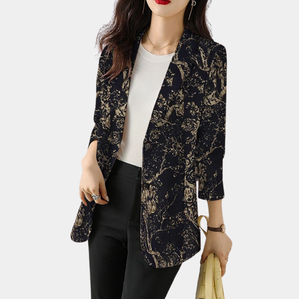 Tanja | Eleganter Blazer mit Blumenmuster
