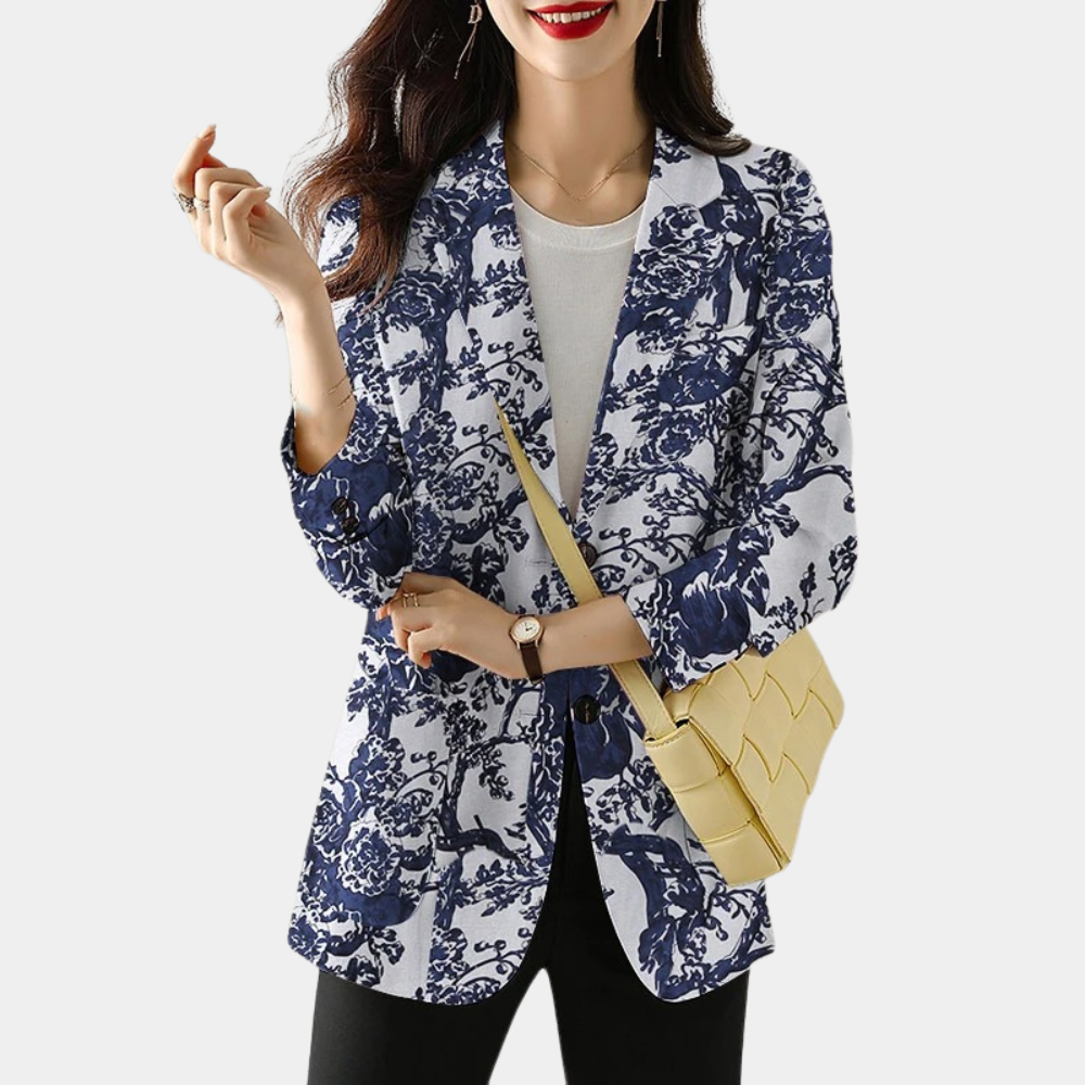 Tanja | Eleganter Blazer mit Blumenmuster