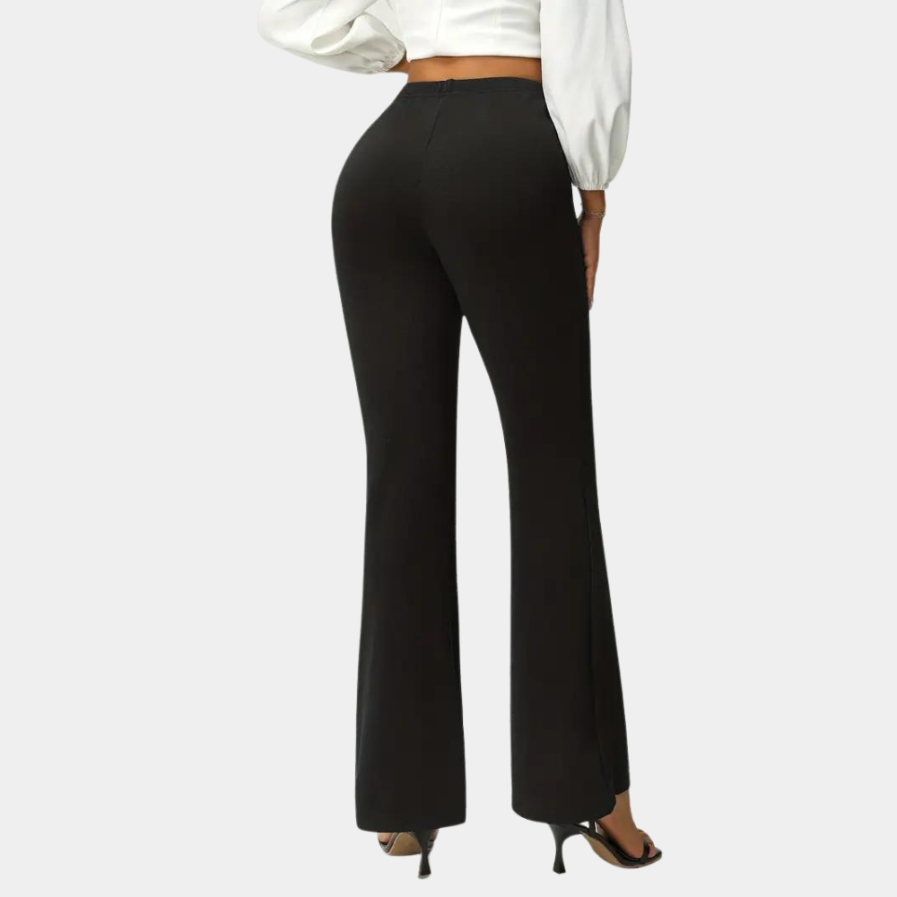 Bettina | Damen Hochtaillierte ausgestellte Stoffhose