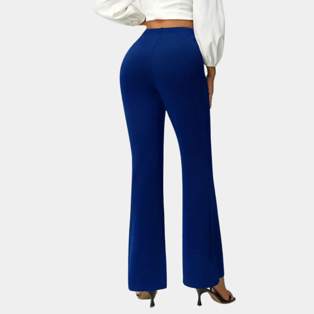 Bettina | Damen Hochtaillierte ausgestellte Stoffhose