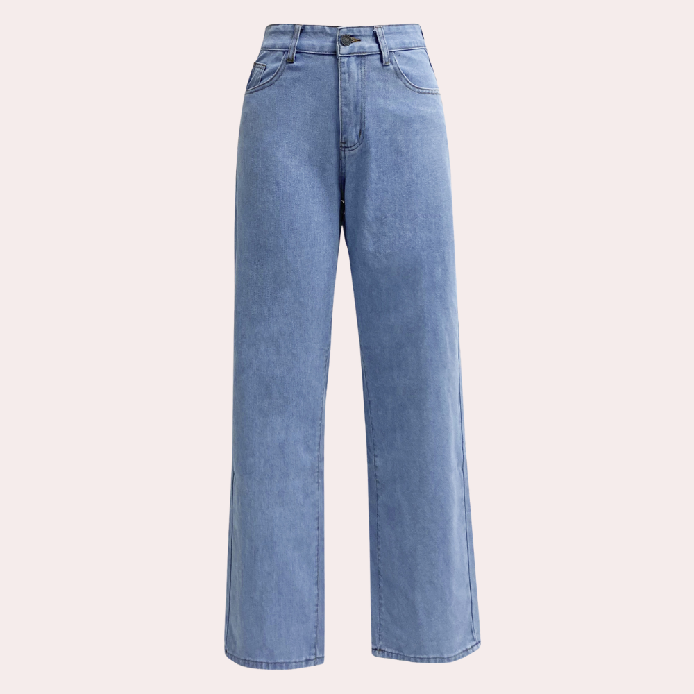 Lara | Damen Hochtaillierte Jeans mit weitem Bein