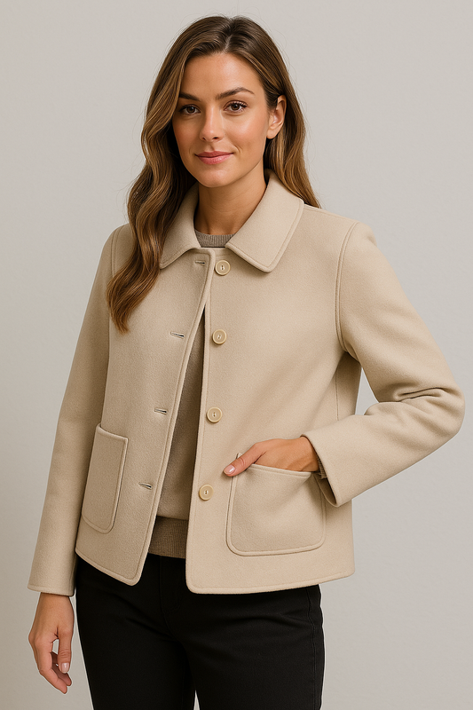 Alina | Damen Winter Wollmantel mit Lockerer Passform