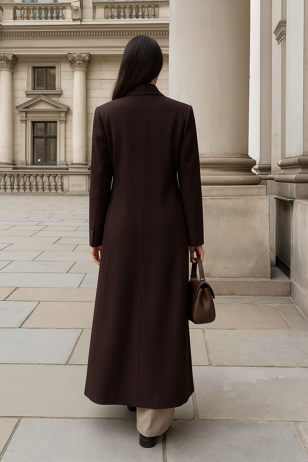 Verena | Damen Winter Zweireihiger Trenchcoat