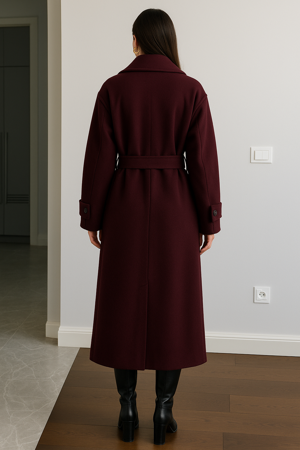Marion | Damen Winter Trenchcoat mit Gürtel