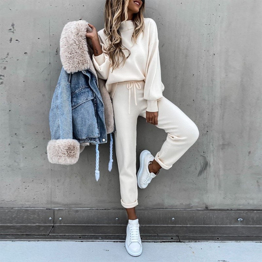 Julia | Damen Trainingsanzug Set Oversized Pullover & Slim Joggerhose