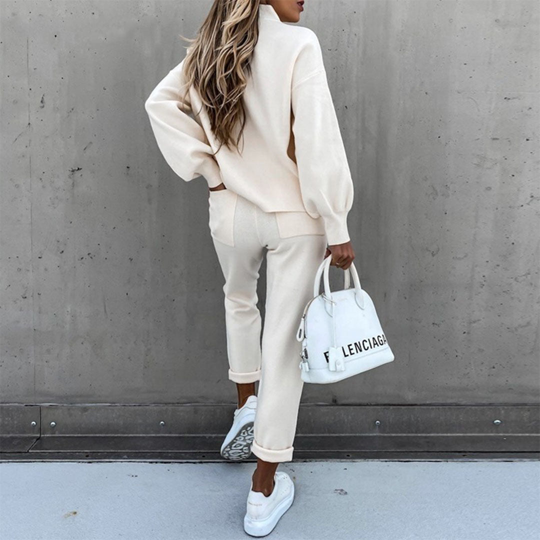 Julia | Damen Trainingsanzug Set Oversized Pullover & Slim Joggerhose