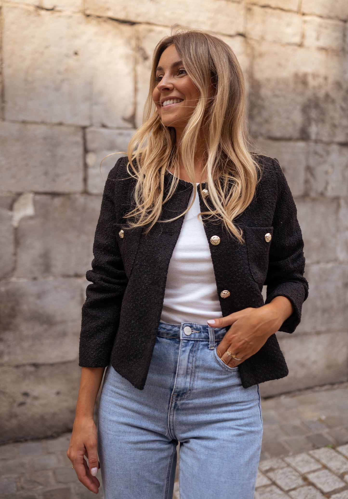 Ursula | Frauen Herbstjacke mit Knöpfen und eleganter Passform