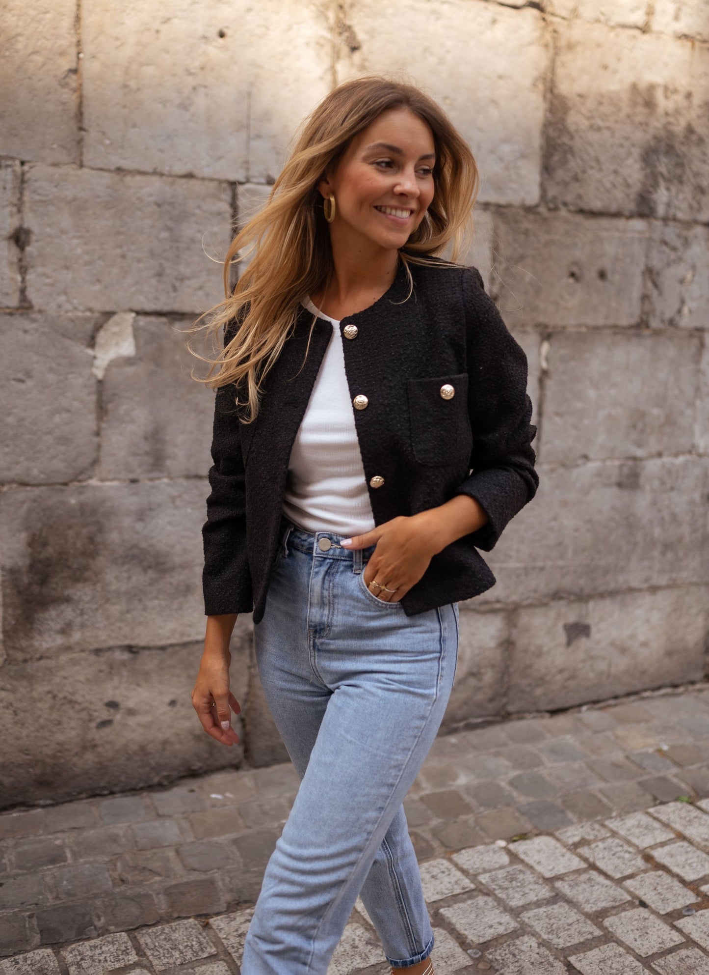 Ursula | Frauen Herbstjacke mit Knöpfen und eleganter Passform
