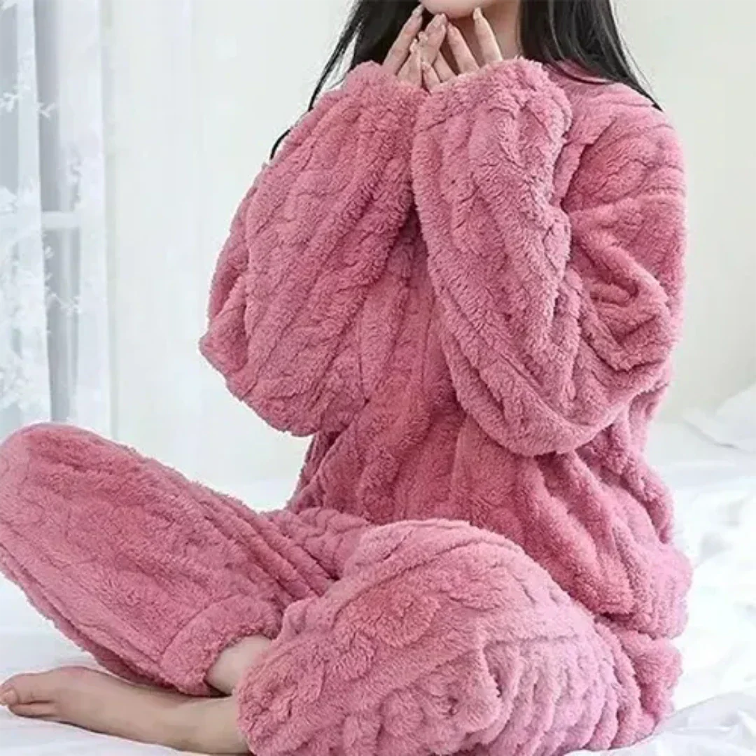 Petra | Damen Kuscheliges Fleece Winter Loungewear Set