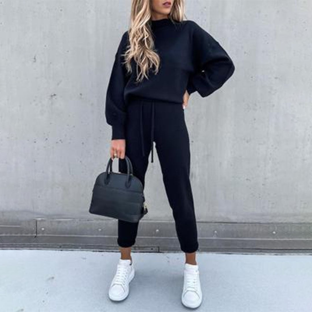 Julia | Damen Trainingsanzug Set Oversized Pullover & Slim Joggerhose