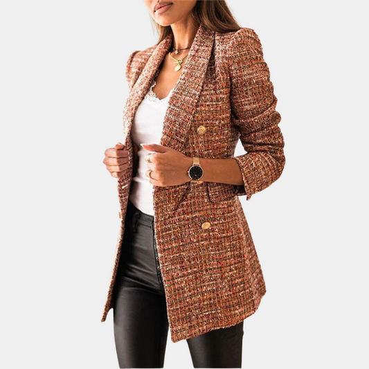 Carmen | Stylischer zweireihiger Tweed-Blazer